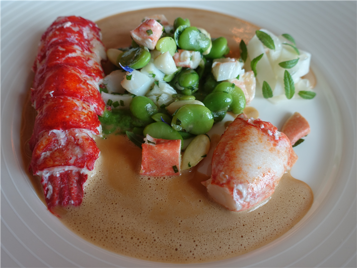 lobster and spring vegetables